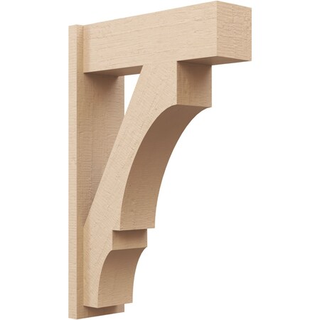 Ekena Millwork 7 1/2-in W x 22-in D x 34-in H Balboa Block Rough Cedar Woodgrain TimberThane Outlooker, Primed Tan OUTUR075X22X34BOA44RCPR